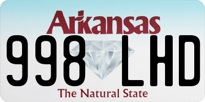 AR license plate 998LHD