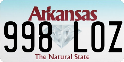 AR license plate 998LOZ