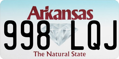 AR license plate 998LQJ