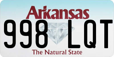 AR license plate 998LQT