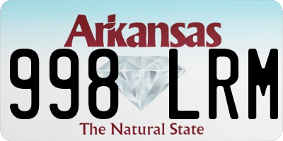 AR license plate 998LRM