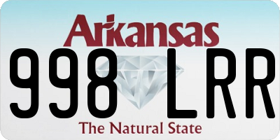 AR license plate 998LRR