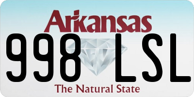 AR license plate 998LSL