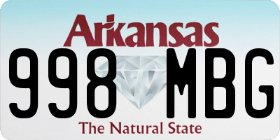 AR license plate 998MBG