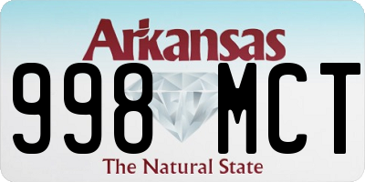 AR license plate 998MCT