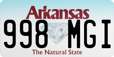 AR license plate 998MGI