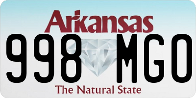 AR license plate 998MGO