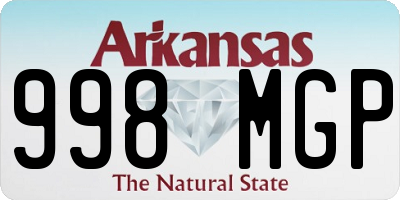 AR license plate 998MGP