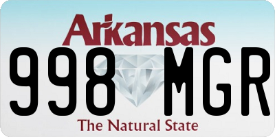 AR license plate 998MGR