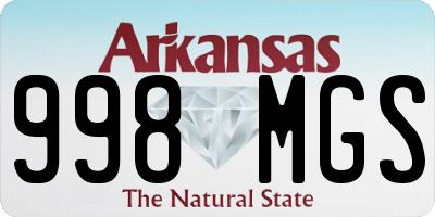 AR license plate 998MGS