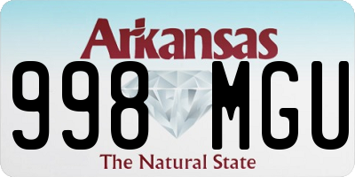 AR license plate 998MGU
