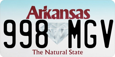 AR license plate 998MGV