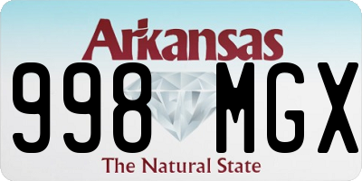 AR license plate 998MGX