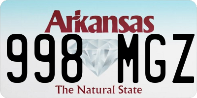 AR license plate 998MGZ
