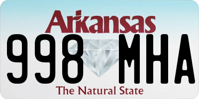 AR license plate 998MHA