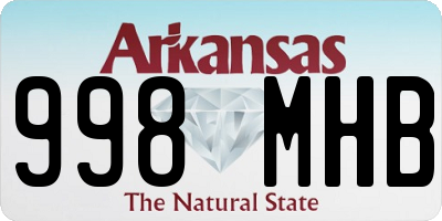 AR license plate 998MHB