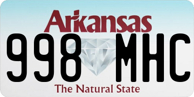 AR license plate 998MHC