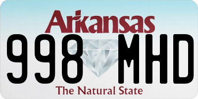 AR license plate 998MHD