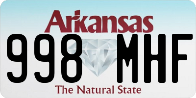 AR license plate 998MHF