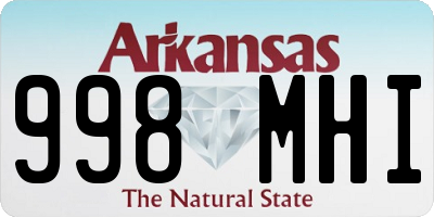 AR license plate 998MHI