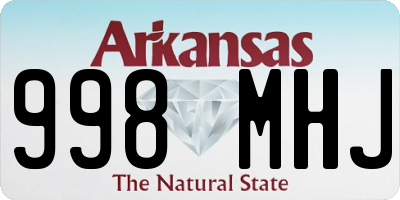 AR license plate 998MHJ