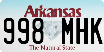 AR license plate 998MHK