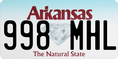 AR license plate 998MHL