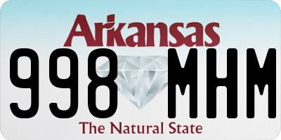 AR license plate 998MHM