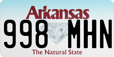 AR license plate 998MHN