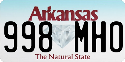 AR license plate 998MHO