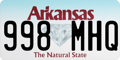 AR license plate 998MHQ