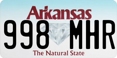AR license plate 998MHR