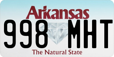 AR license plate 998MHT