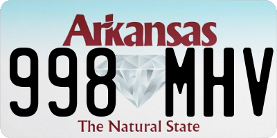 AR license plate 998MHV