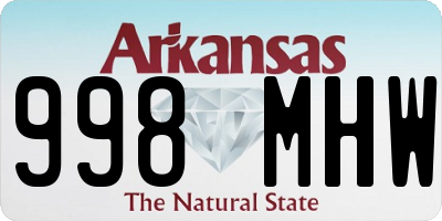 AR license plate 998MHW