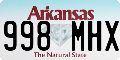 AR license plate 998MHX