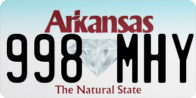 AR license plate 998MHY