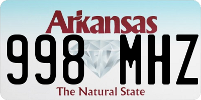 AR license plate 998MHZ
