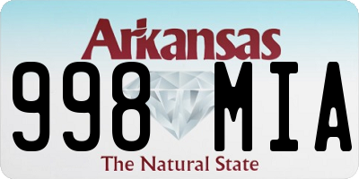 AR license plate 998MIA