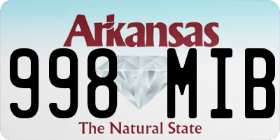 AR license plate 998MIB