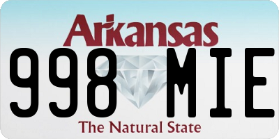 AR license plate 998MIE