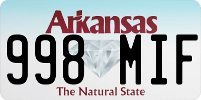 AR license plate 998MIF