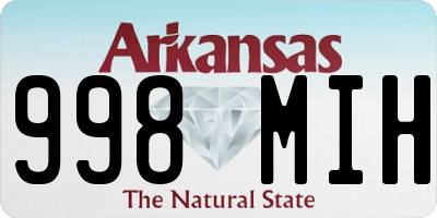 AR license plate 998MIH