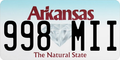 AR license plate 998MII