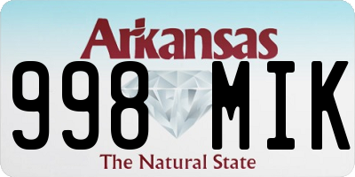 AR license plate 998MIK