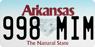 AR license plate 998MIM