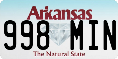 AR license plate 998MIN