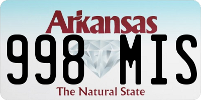 AR license plate 998MIS