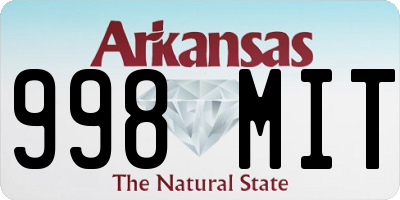 AR license plate 998MIT