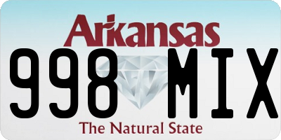 AR license plate 998MIX